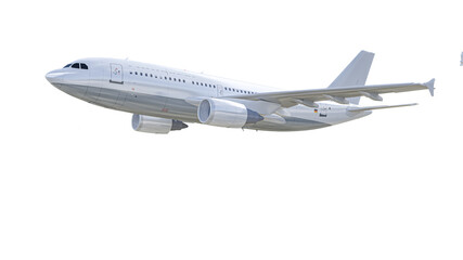 3D rendering of an isolated flying plane ready to use © FrankBoston