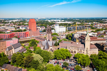 Fototapeta na wymiar Duisburg city skyline in Germany