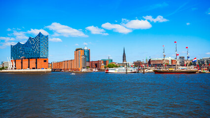 Naklejka premium Hamburg city centre view, Germany