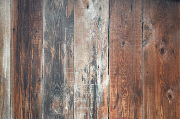 Obraz premium Wooden background. Old rustic wooden planks and board with dark texture. Old wooden wall. Dark weathered boards.Old wood
