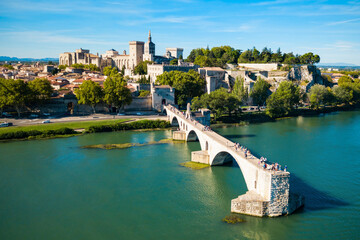 Avignon city aerial view, France - 604127515