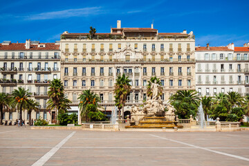 Fototapeta na wymiar Freedom Square in Toulon, France