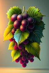 bunch of grapes on vine