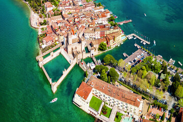 Scaligero Castle aerial view, Sirmione