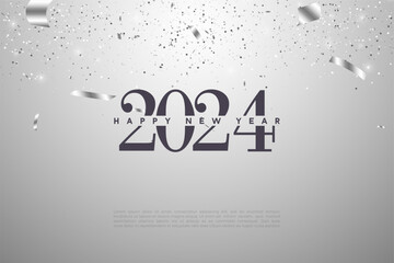 Fototapeta na wymiar happy new year 2024 background