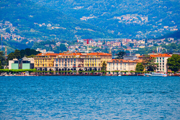 Lugano lake and city, Switzerland