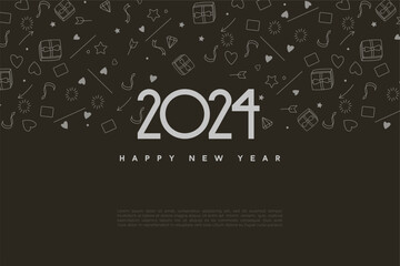 happy new year 2024 background