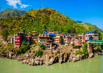 Sutlej river in Luhri village, India