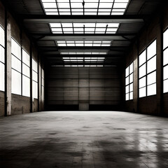 empty storage hall