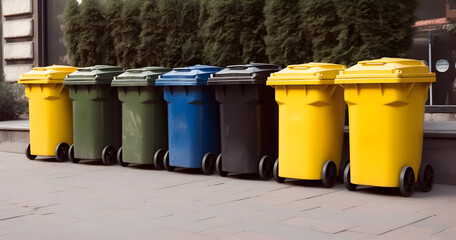 recycling bin in the park