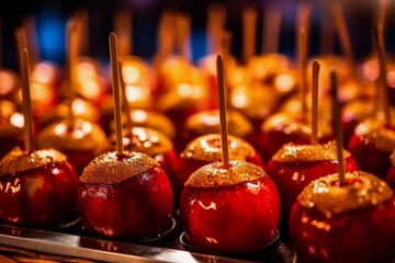 An animated June festival celebrated on a Saint John's night. The image captures the festive atmosphere with a large crackling bonfire illuminating the night sky. Around it, festa junina e sao joao.