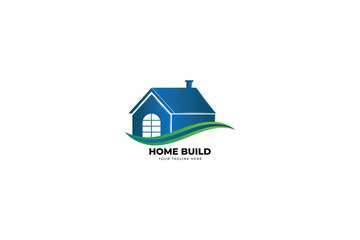 professional home build logo design illustration