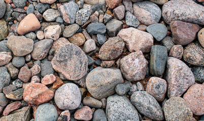 texture of stones on the beach