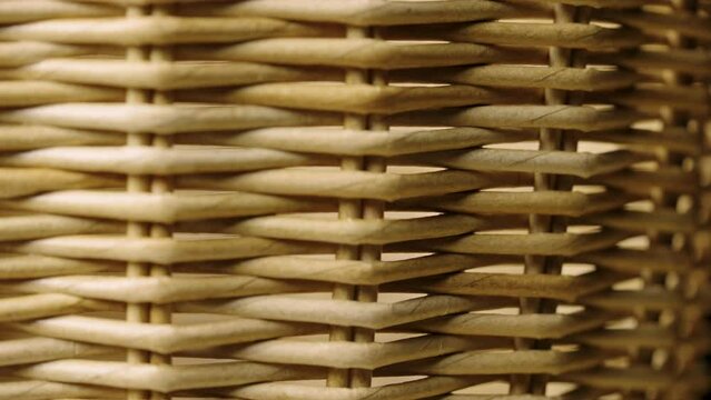 Fragment of a basket made of willow twigs or garden furniture.