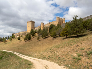 Fototapeta na wymiar Castillo de Peñaranda de Duero (siglo XI). Burgos, Castilla y León, España.