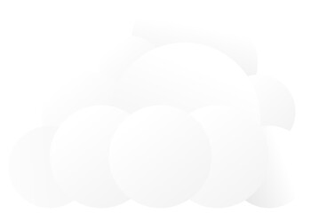 White fluffy cloud. Vector illustration.	