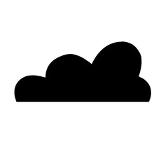 Cloud silhouette, vector of cloud shapes