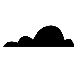 Fototapeta na wymiar Cloud silhouette, vector of cloud shapes