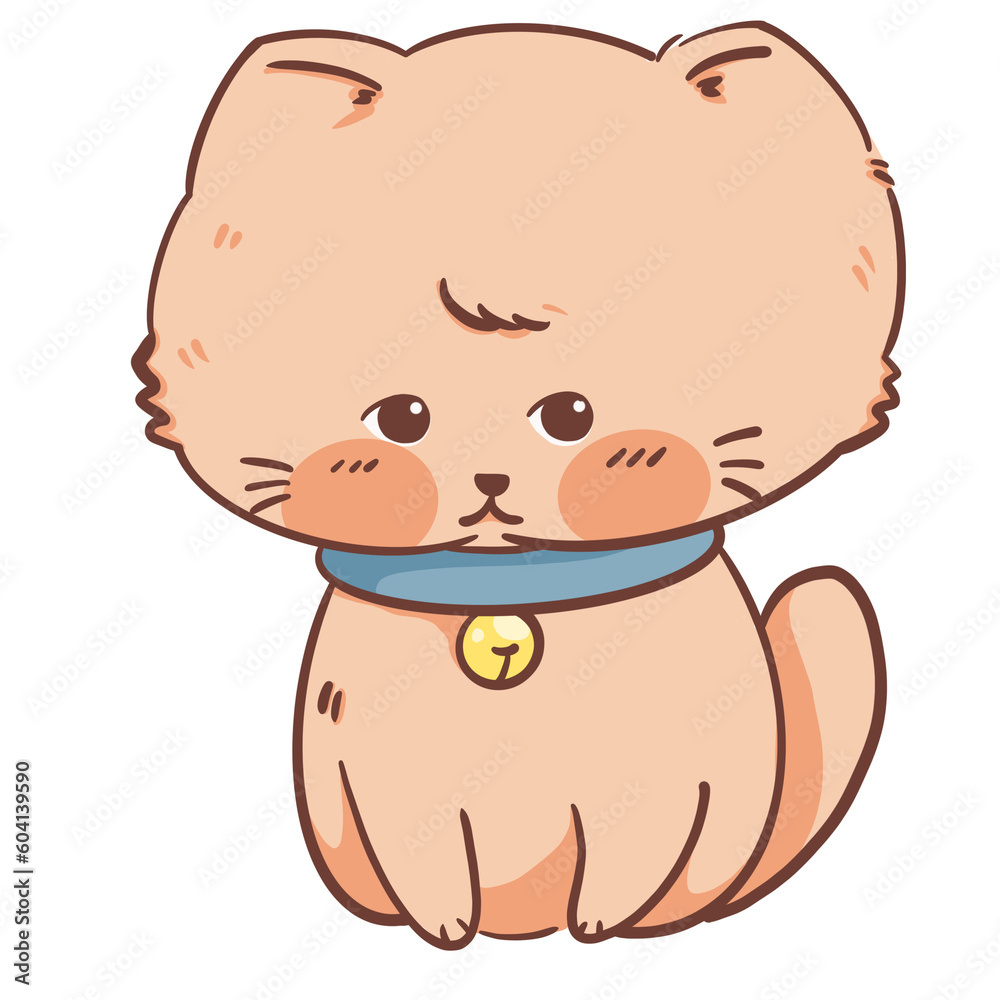 Canvas Prints cute cat cartoon character