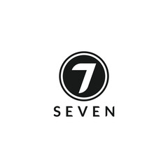 Abstract seven logo vector template  