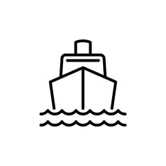 boat icon, vector boat icon, in trendy flat style isolated on white background. boat icon image, boat icon illustration - obrazy, fototapety, plakaty