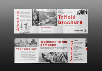 Business Square Trifold Brochure Layout