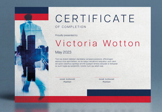 Landscape Certificate Layout