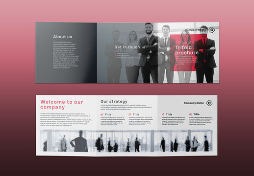 Business Square Trifold Brochure Layout