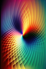 Colorful Fibonacci Grid Illusion: A Mesmerizing Display of Gradient Shades