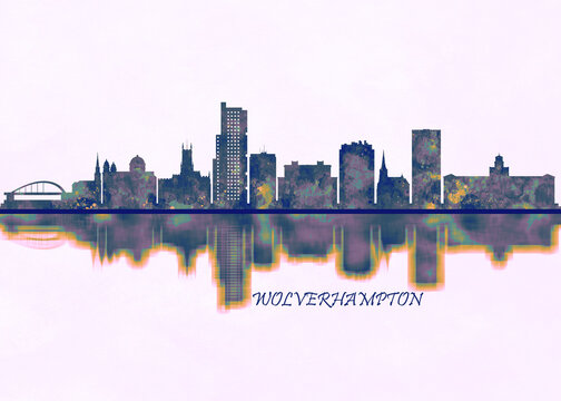 Wolverhampton Skyline. Cityscape Skyscraper Buildings Landscape City Background Modern Art Architecture Downtown Abstract Landmarks Travel Business Building View Corporate
