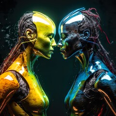 Robot person in a mask