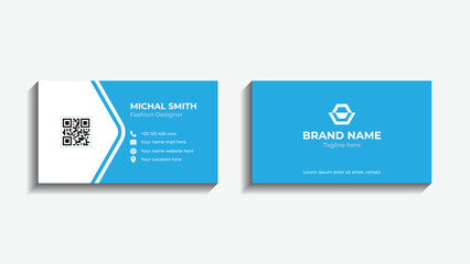 Double-sided creative business card template. Modern and simple business card design.