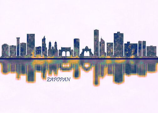 Zapopan Skyline. Cityscape Skyscraper Buildings Landscape City Background Modern Art Architecture Downtown Abstract Landmarks Travel Business Building View Corporate