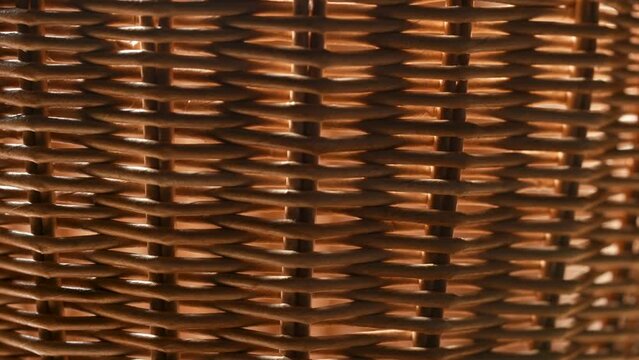 Fragment of a basket made of willow twigs or garden furniture.