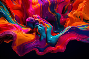 Abstract colorful background wallpaper paint design. Ai generated