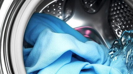 Clothes inside a washing machine ai generative 