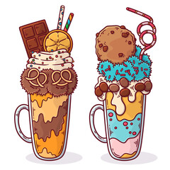 Drink Shake Monster, cartoon shake, animated drink, cool graphic