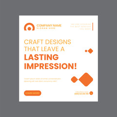 Obraz premium Graphic Designing Social Media Post Design Template