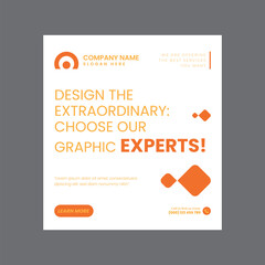 Obraz premium Graphic Designing Social Media Post Design Template