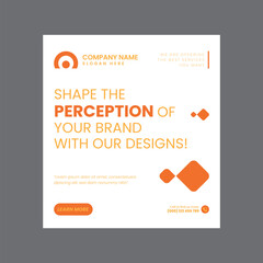 Fototapeta premium Graphic Designing Social Media Post Design Template