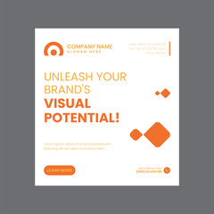 Fototapeta premium Graphic Designing Social Media Post Design Template