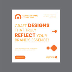 Fototapeta premium Graphic Designing Social Media Post Design Template