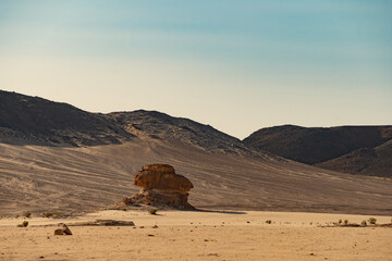 Fototapeta na wymiar eautiful mountain landscape in Sinai desert, Egypt. Canyon in South Sinai.