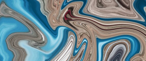 blue and yellow abstract colorful background with waves surface marble design