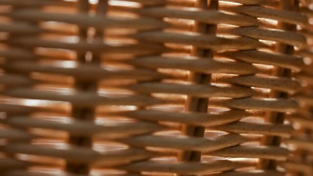 Fragment of a basket made of willow twigs or garden furniture.
