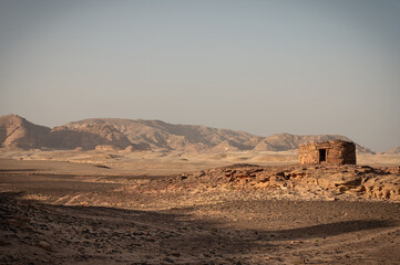 Ancient Nawamis town in Sinai desert, Egypt