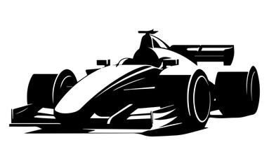 racing car on a white