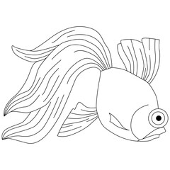 Fototapeta premium Beautiful hand drawn illustration with fish telescope. Vector.