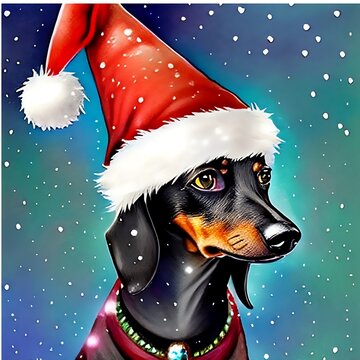 Christmas Dachshund