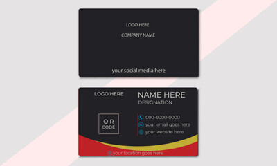 Creative modern name card, Simple Business Card Layout,  and Clean Template. 